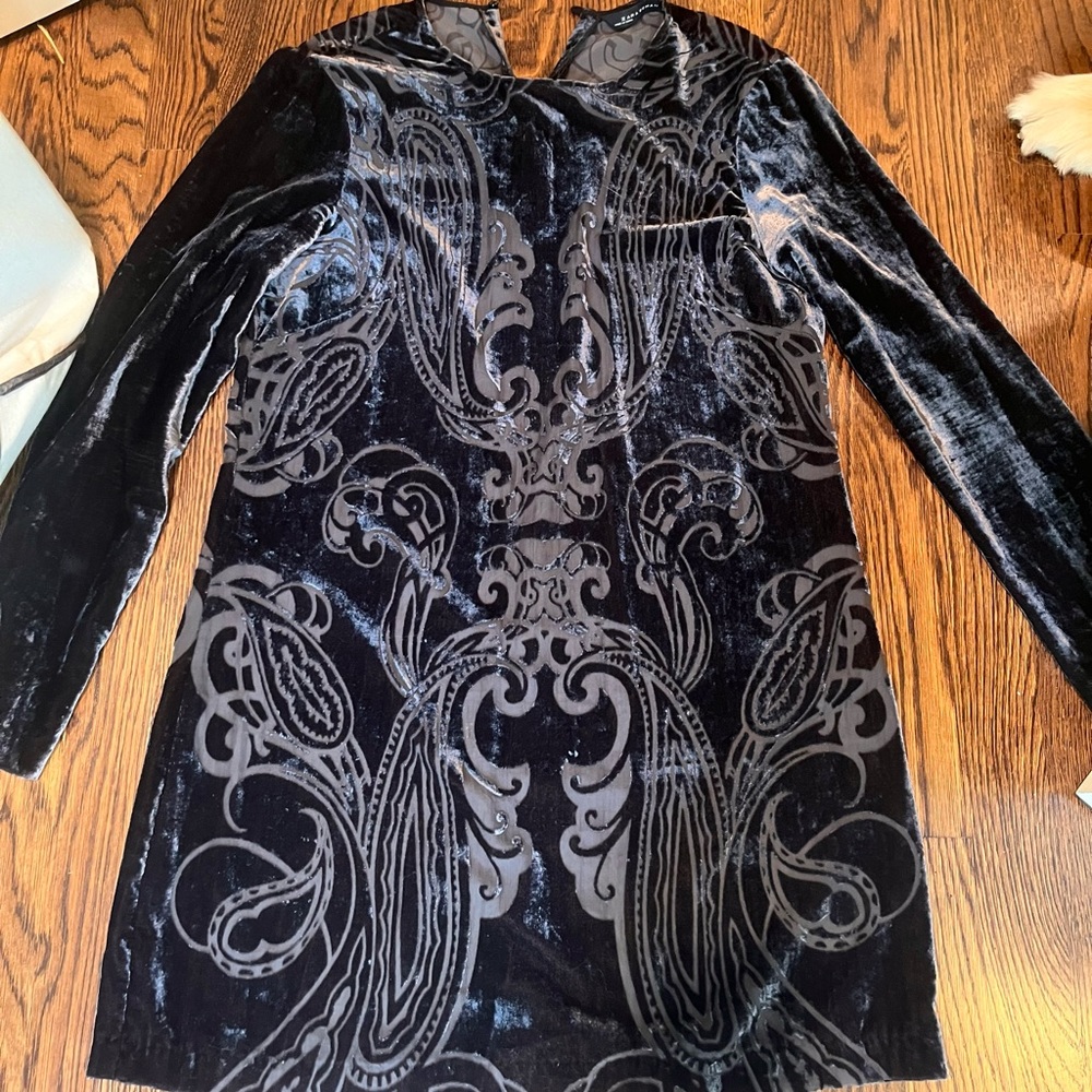 Zara velvet shift dress size Small (slip underneath included)